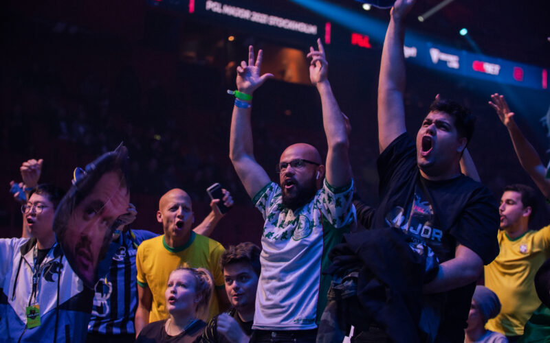 Crowd cheer during PGL Stockholm Major playoffs